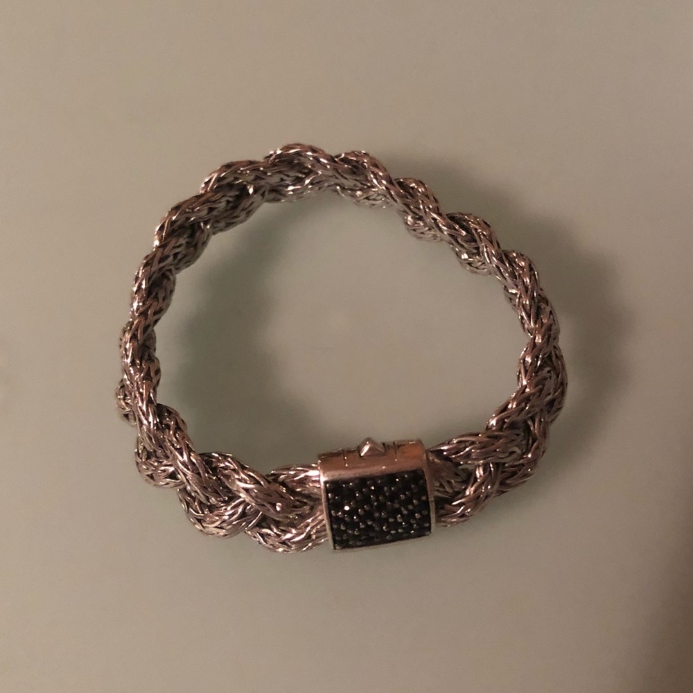 John hardy black sapphire silver bracelet
